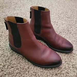 Dr. Martens Boots Shoes Zillow Antique Temperley Cherry Red Chelsea Zip Size 8